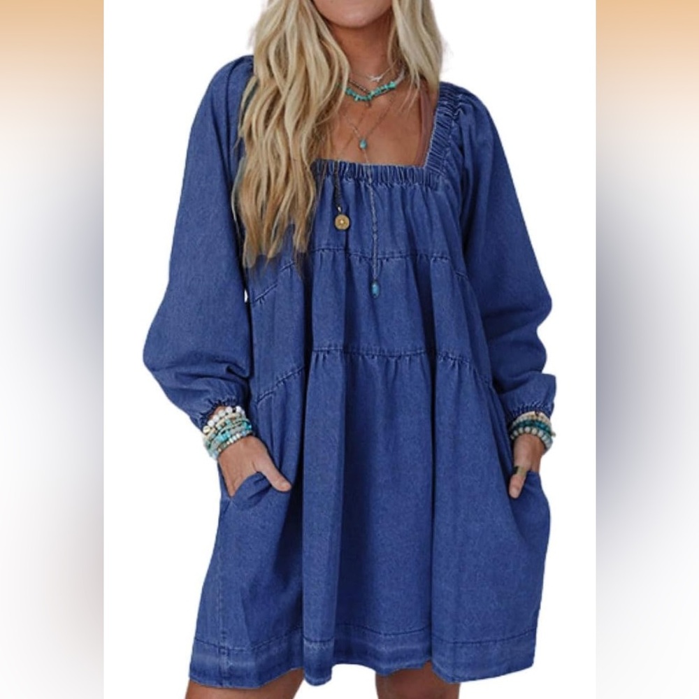Blue Denim Women's Dress